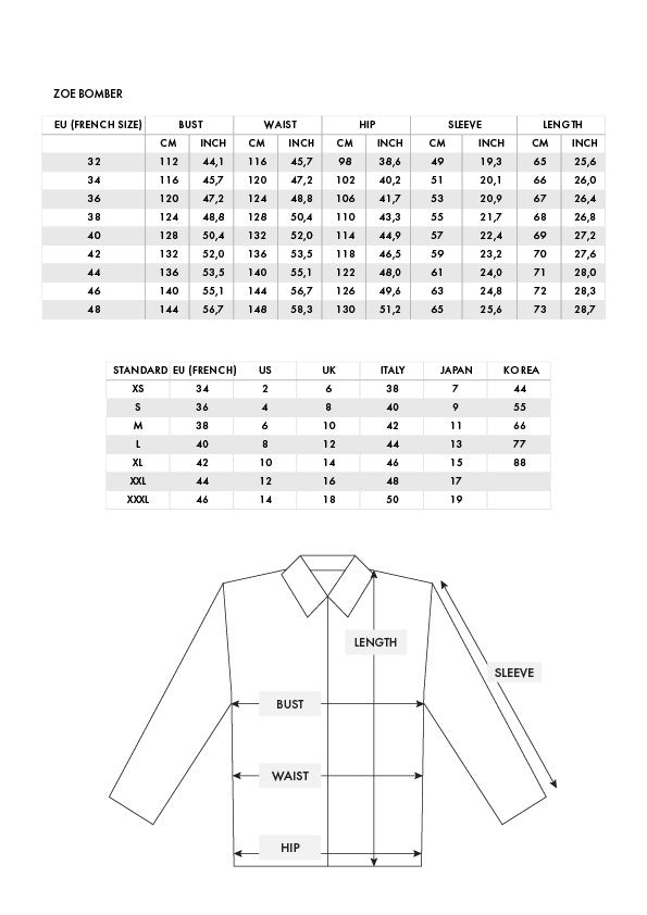 Zoe Bomber with detachable collar